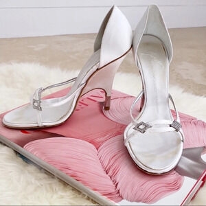 Giuseppe Zanotti Silk Satin Bridal Wedding Sandal IT 37